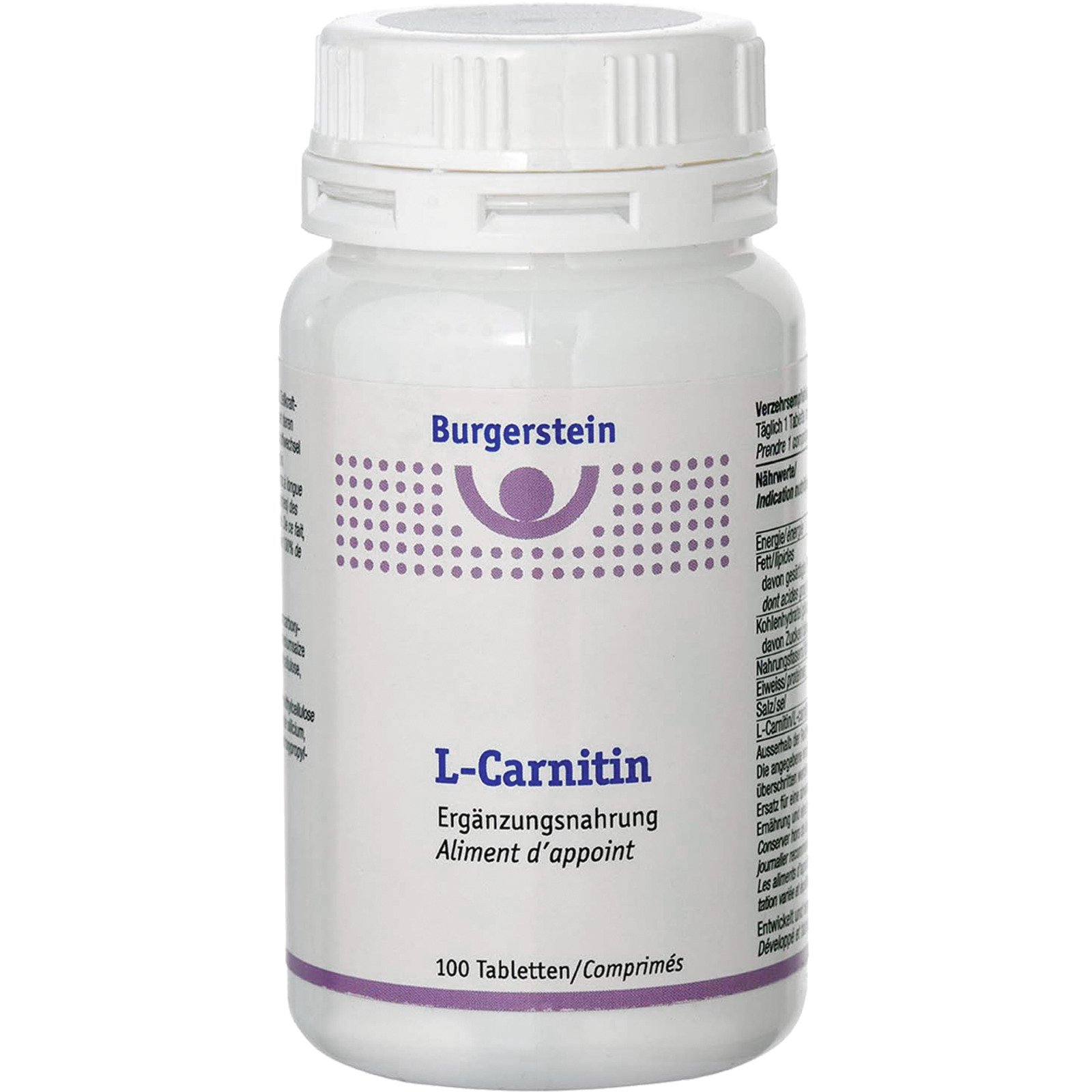 Burgerstein L-Carnitin, 100 Tabletten