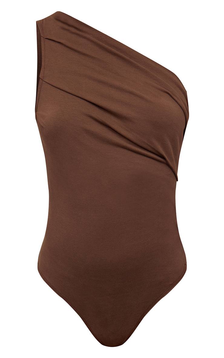 Chocolate. Body Asymétrique En Coton Doux Chocolat