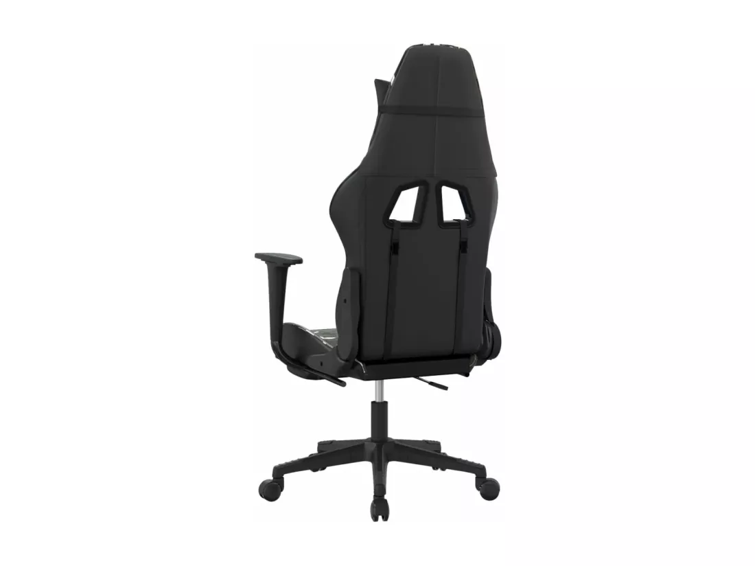 Chaise de jeu avec repose-pied Noir et camouflage Similicuir