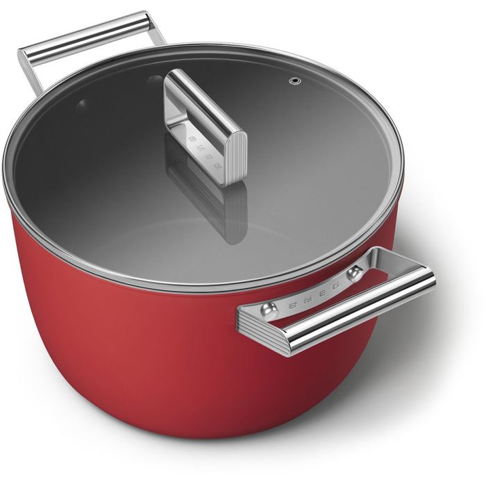 SMEG Kochtopf mit Deckel 26 cm CKFC2611RDM Rot