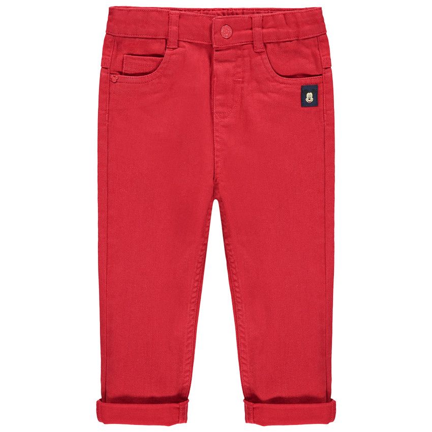 Pantalon rouge à empiècements Mickey Disney - Rouge