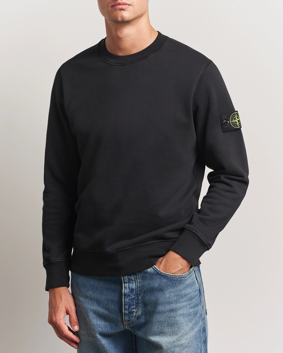 Stone Island Garment Dyed Fleece Sweatshirt Black