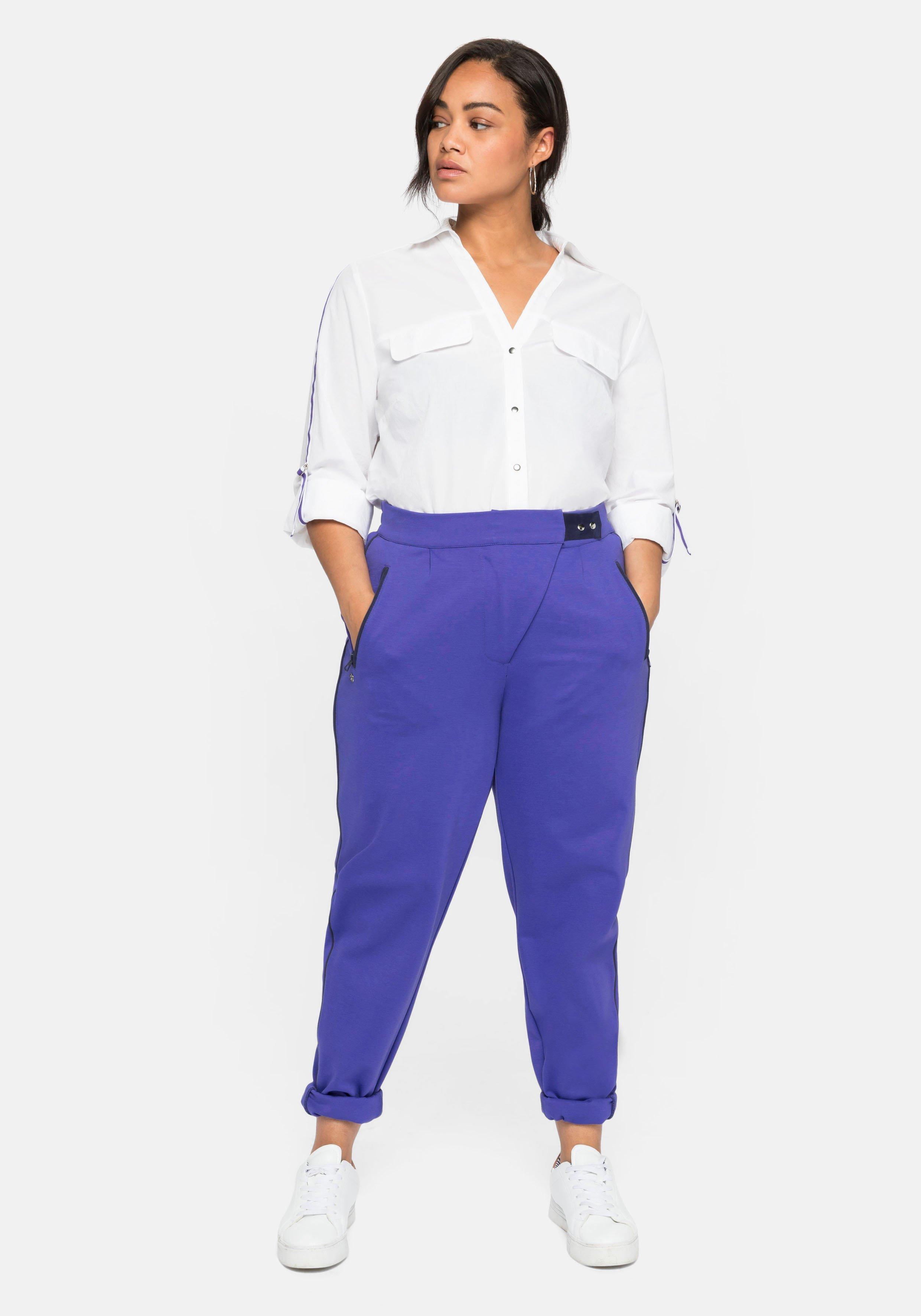 Joggpants mit Gummibund und Druckknöpfen