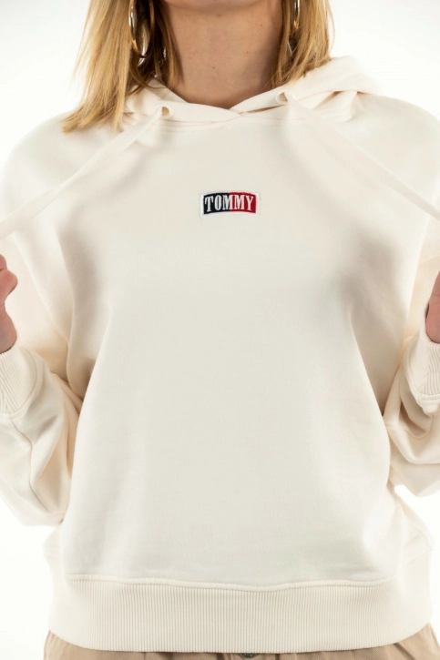 sweat tommy jeans cls timeless 1 w blanc