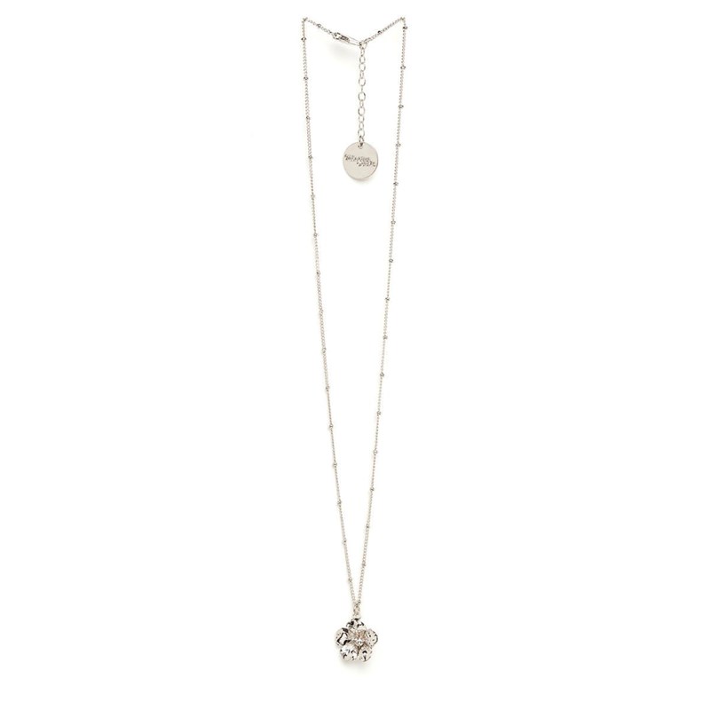 collier fleur plaqué argent - GAÏA