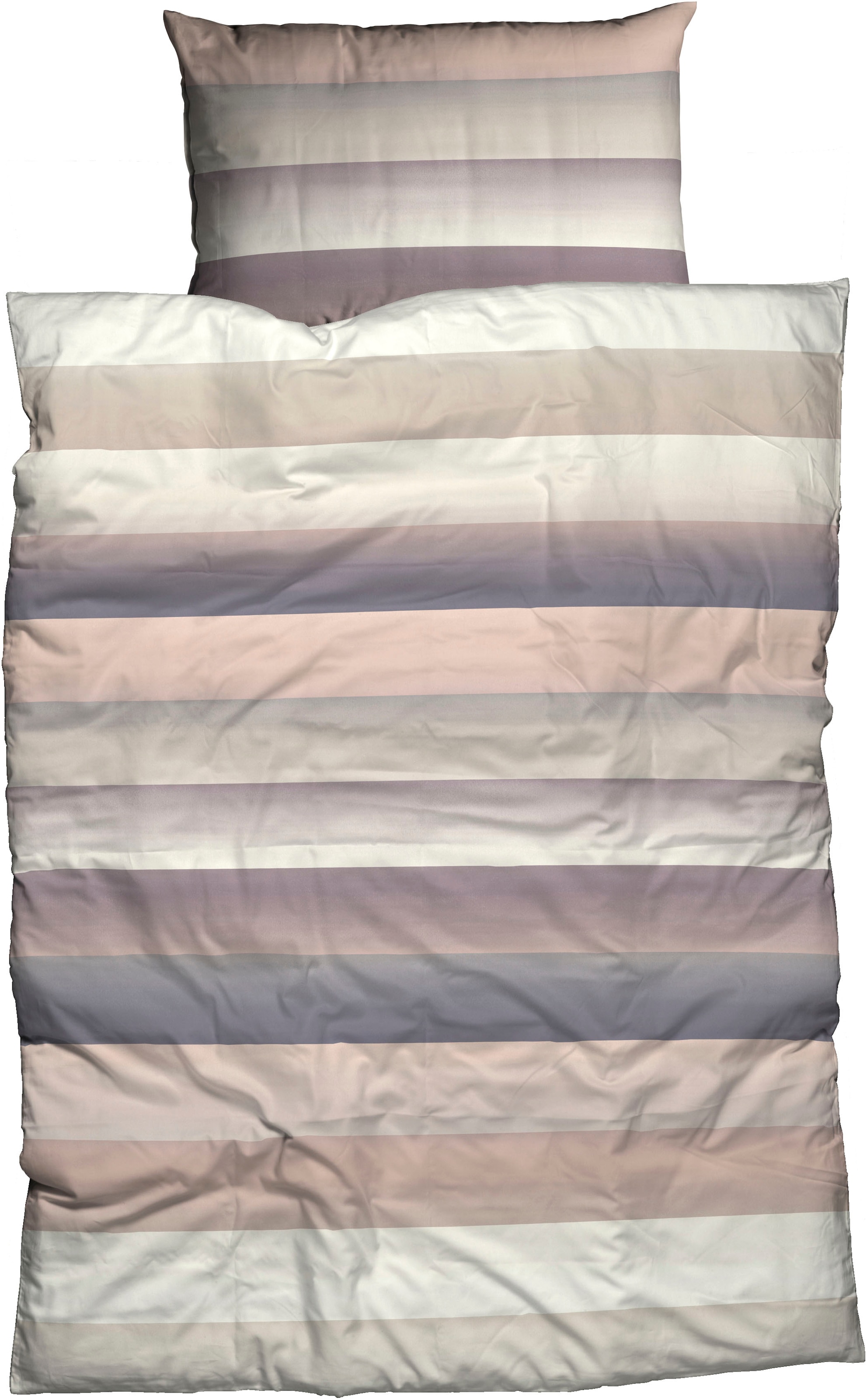 CASATEX Bettwäsche »Levio« 2 Stk. tlg. breite Streifen, Aquarellfarben, stilvolles Desigen