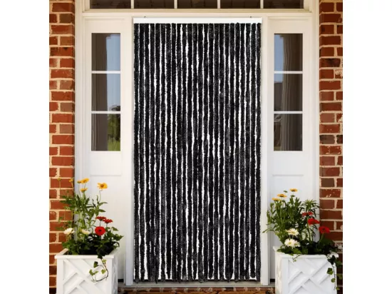 Rideau anti-mouches anthracite 100x230 cm chenille