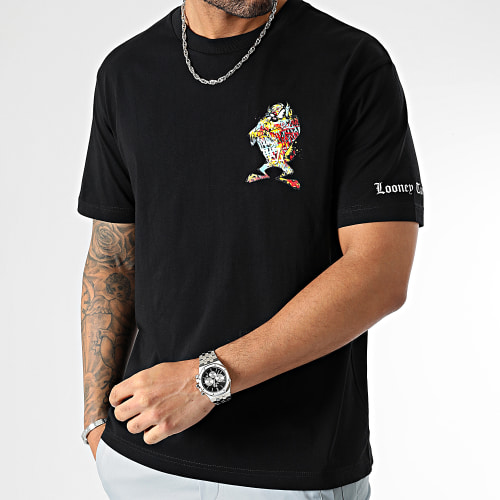 Tee Shirt Oversize Large Sleeves Taz Graff Noir