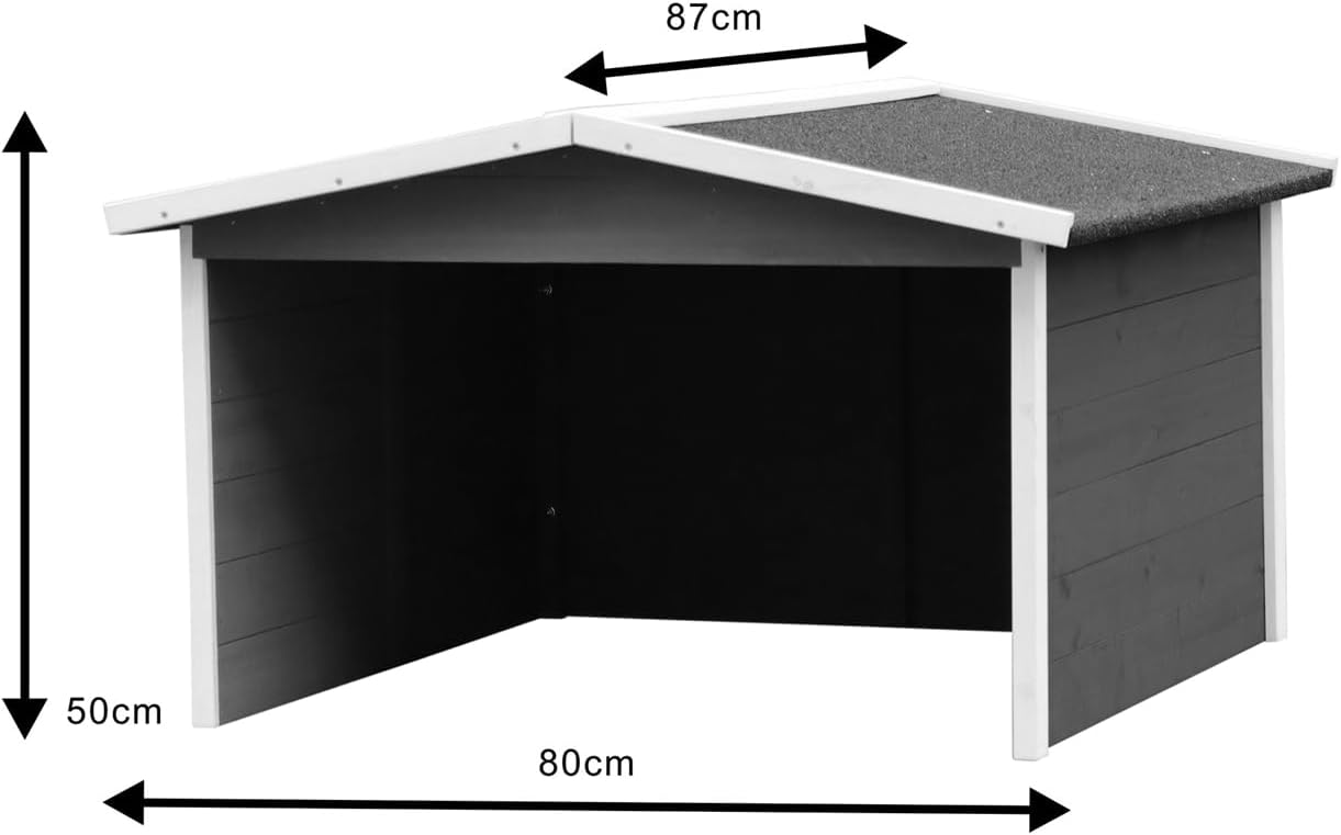 HTI living Garage für Mähroboter Robustes Holzhaus mit Wetterschutz Rasenmähergarage