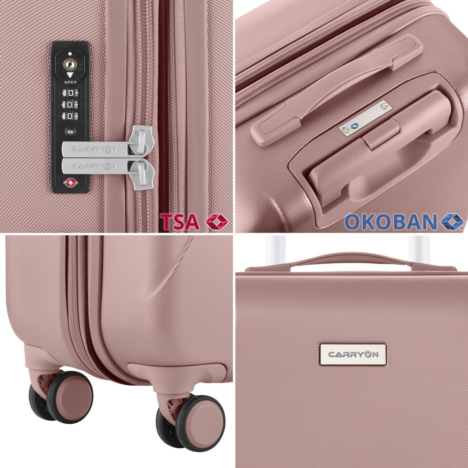 CarryOn Skyhopper 4 Wiel Trolley 68 Expandable old pink