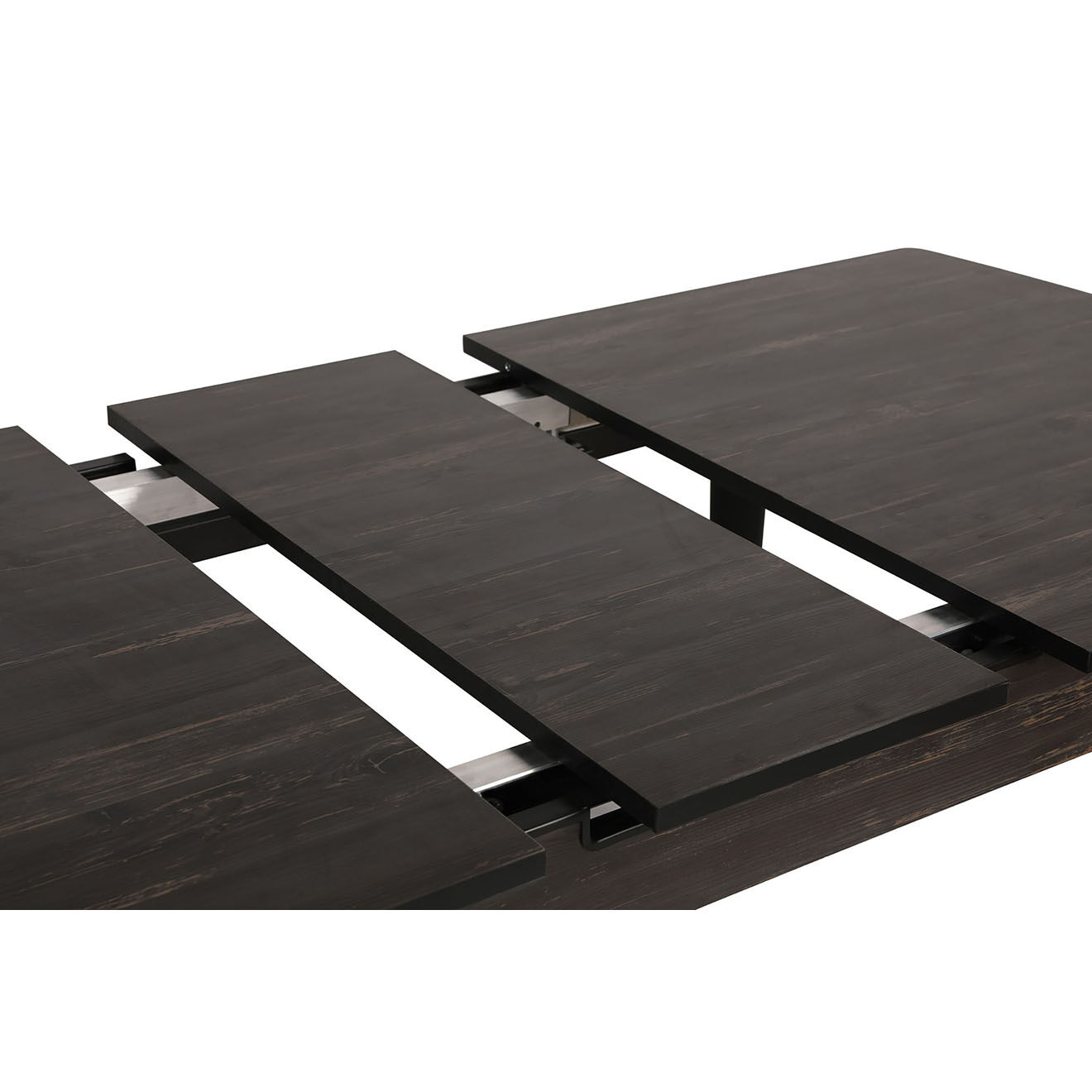 Homitis Table à manger inci noir -130+30x79x80 cm