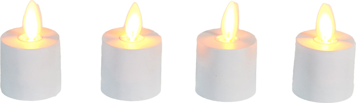 Anna's Collection LED waxinelicht wit D 3,8 H 3,5 cm 4 stuks
