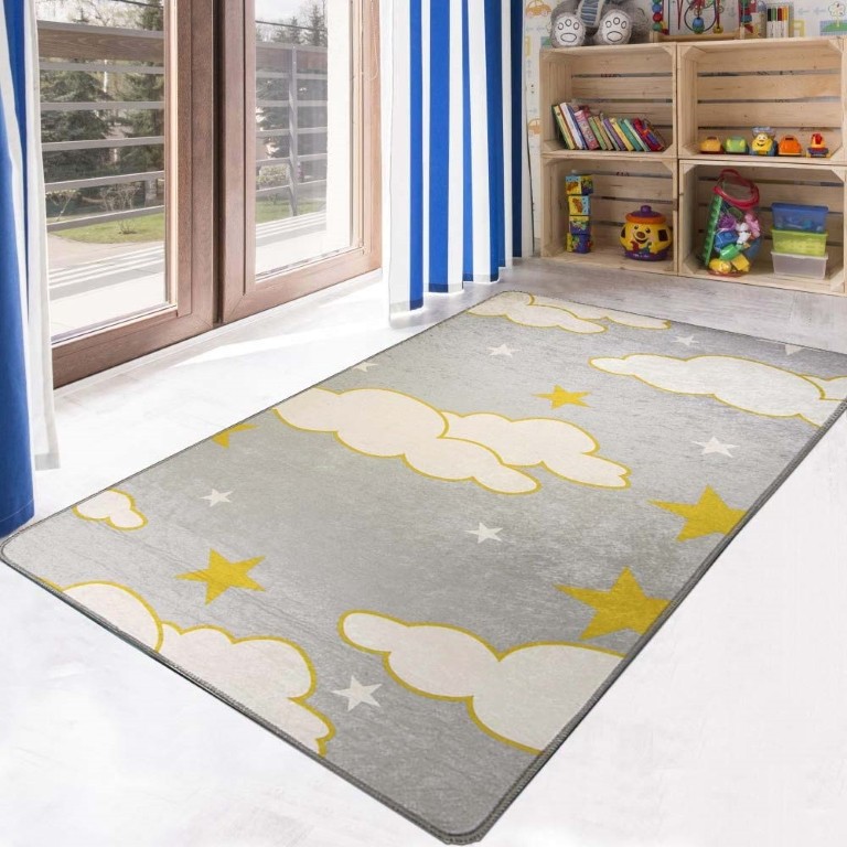Mani Textile TPS_NUAG_GRIJAU00 - Tapis Enfant NUAGE