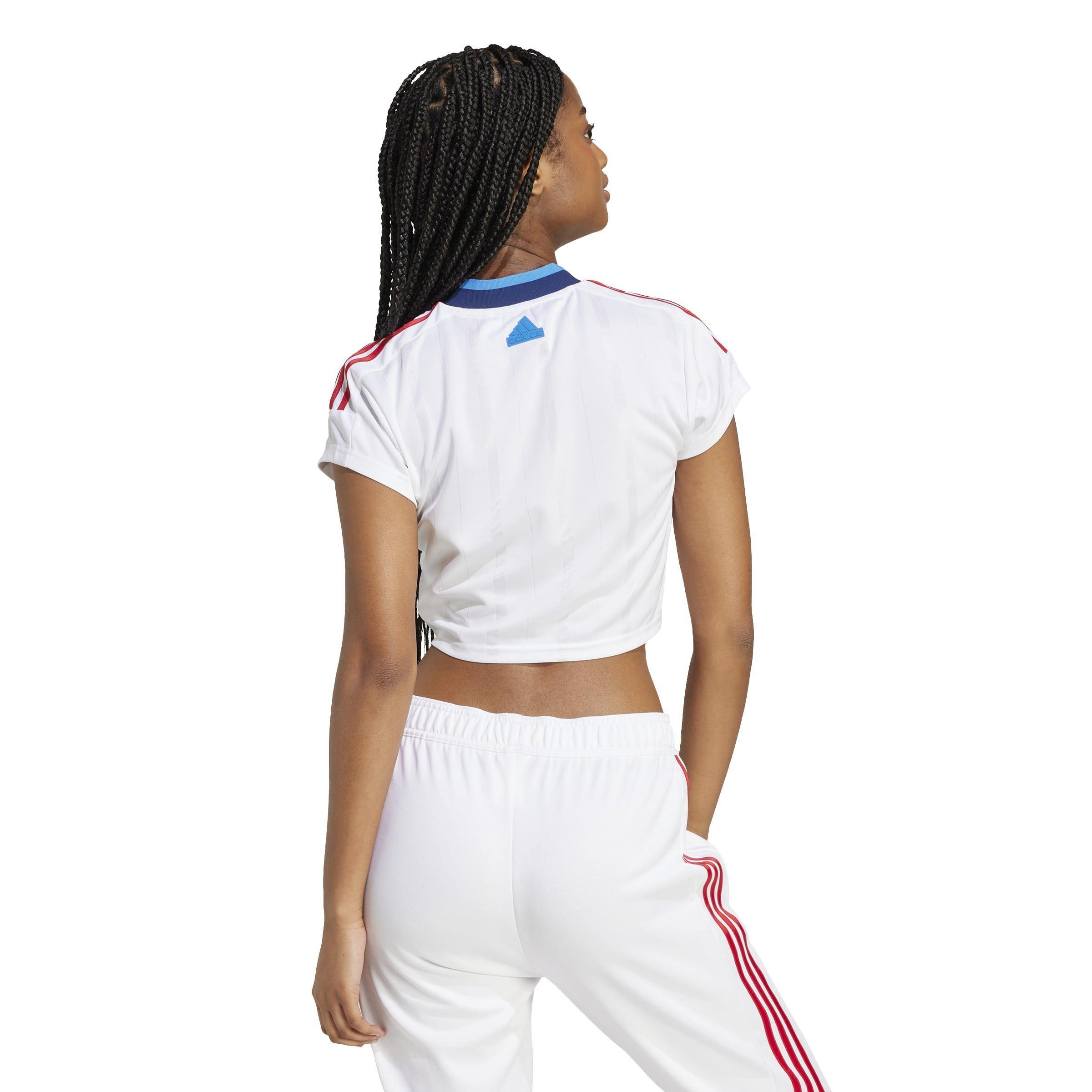 adidas House of Tiro Nations Pack Cut 3 Stripes Crop Jersey Womens