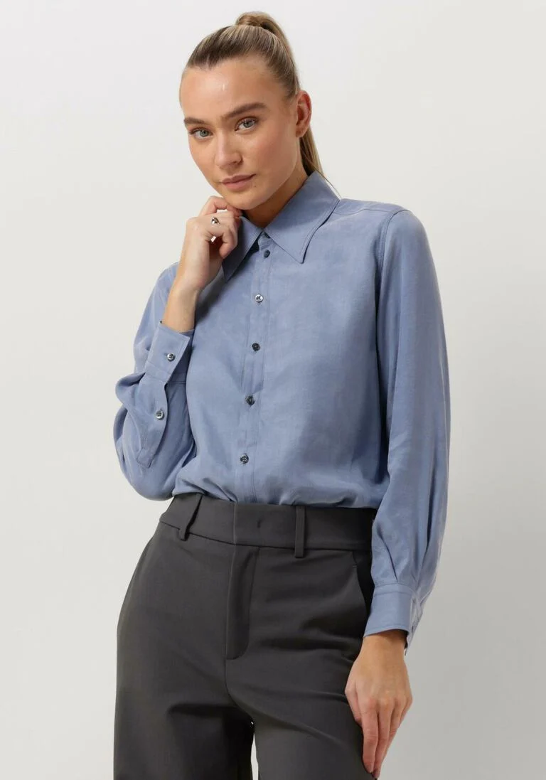 VANILIA blauwe vanilia blouse satin londor