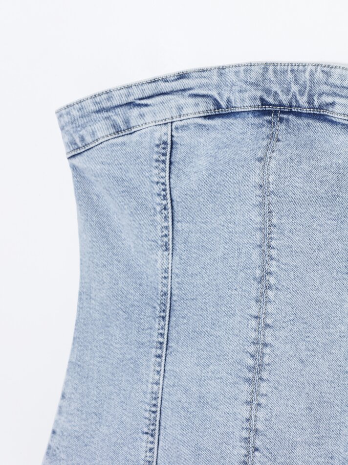 Vestido curto jeans - Azul