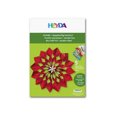 Heyda Alufolie A4 5 Blatt, farblich sortiert