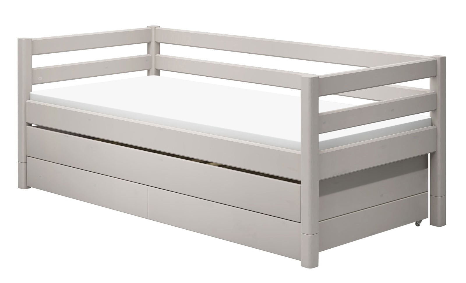 FLEXA Einzelbett CLASSIC grau lasiert