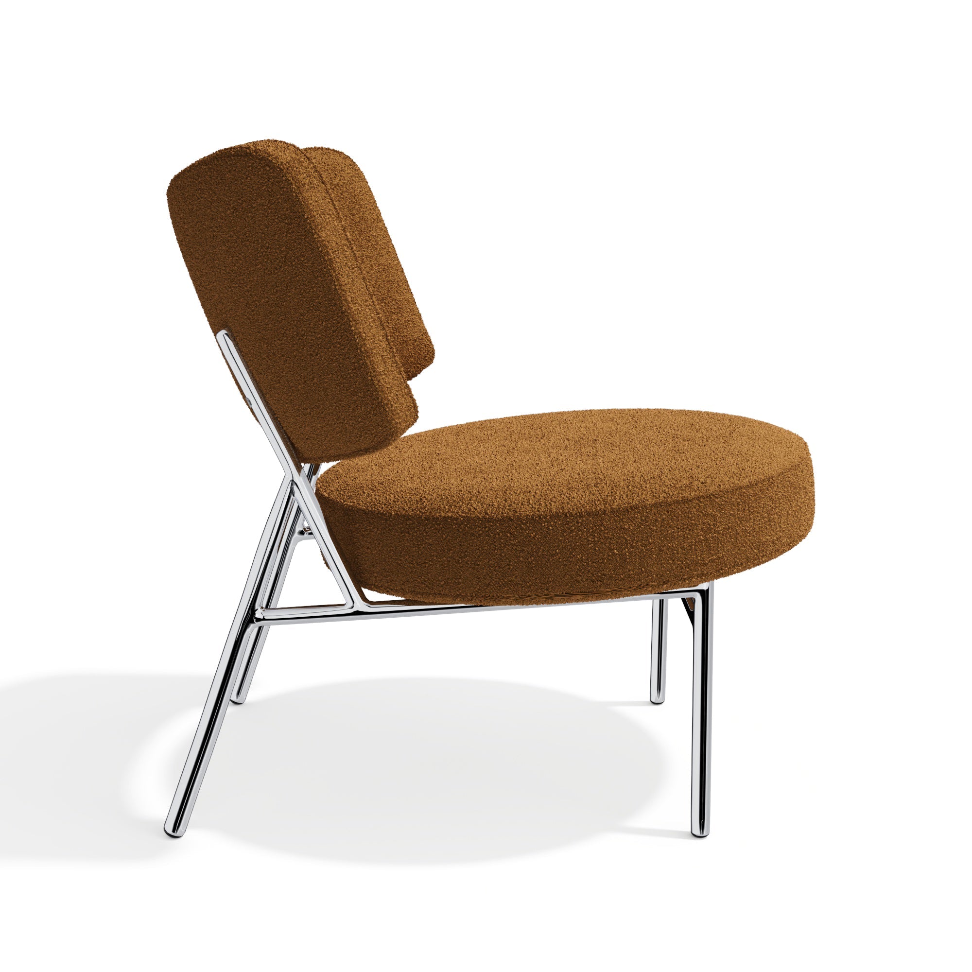 Fauteuil IGGY Bouclette stof Mosterd