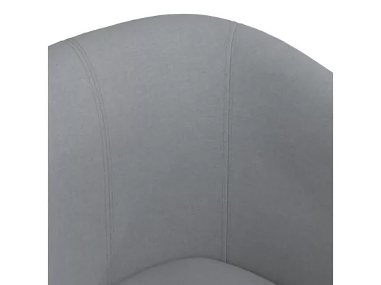 Fauteuil cabriolet avec repose-pied gris clair tissu