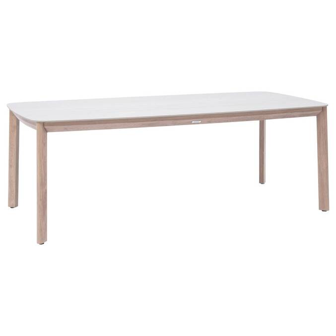Table de jardin rectangulaire NELORA Beige ficelle / Honey