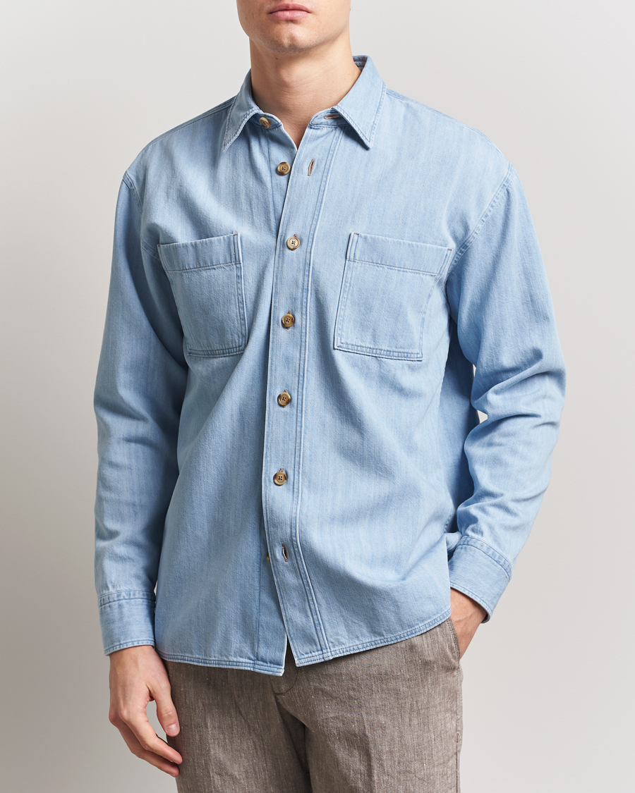 BOSS BLACK Cory Denim Overshirt Light Blue