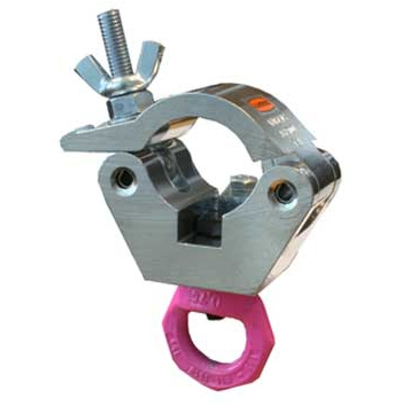 Doughty T57203 50mm clamp met roze ringmoer 750kg - zilver
