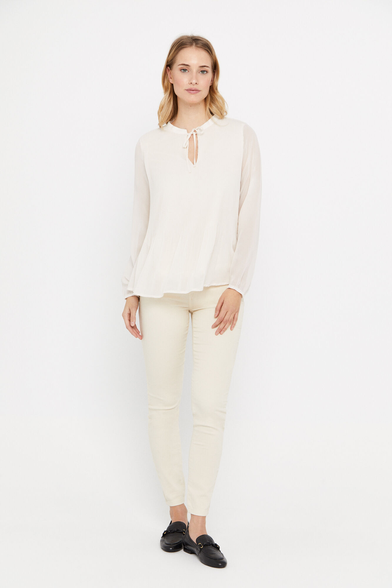 Blusa plissada - Branca