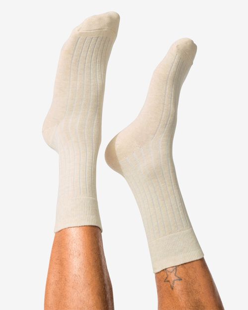 Lot de 5 chaussettes mixtes pour homme beige