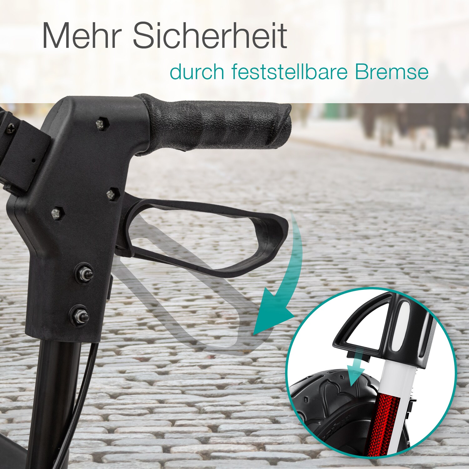 aktivshop Outdoor Rollator mit Luftbereifung Komfort