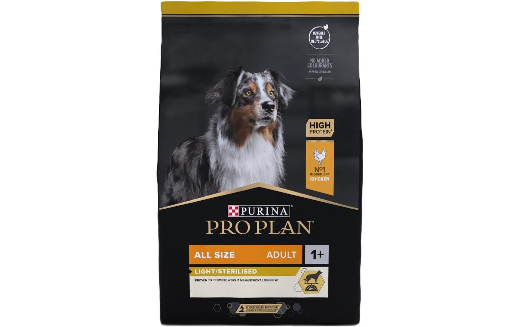 Trockenfutter All Size Adult Light/Sterilised Huhn, 3 kgAlleinfuttermittel für ausgewachsene Hunde aller Grössen