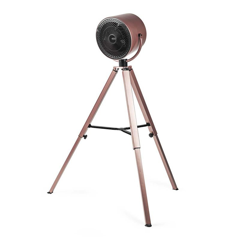 10 Zoll 45W Dreibein Ventilator Tripod Lüfter im Retro Look mit 3 Stufen Verstellbar 90-130cm (FNTR20CPK10) - Pink