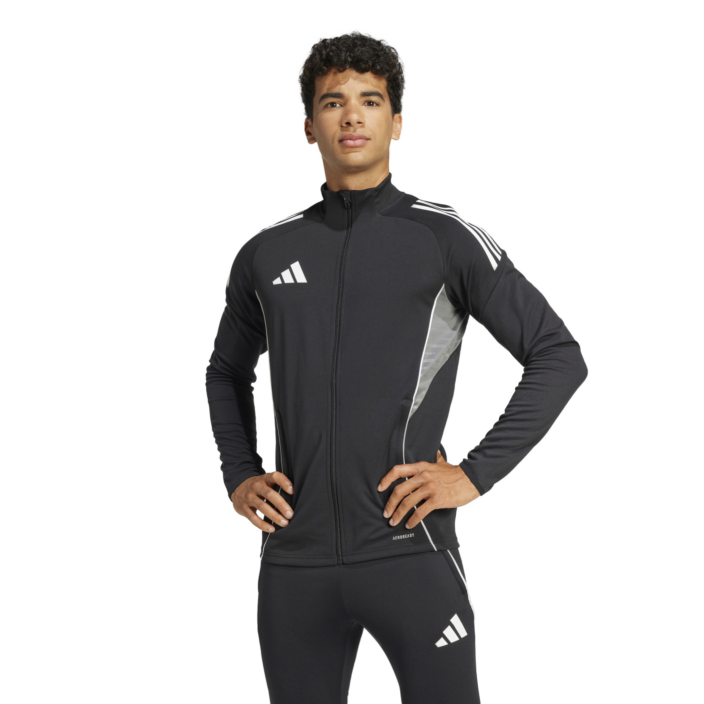 Adidas Tiro 25 Competition Trainingsjack Zwart Grijs Wit