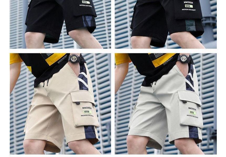 Bay Go Mall - Losse cargo-sweatshorts met trekkoordtaille