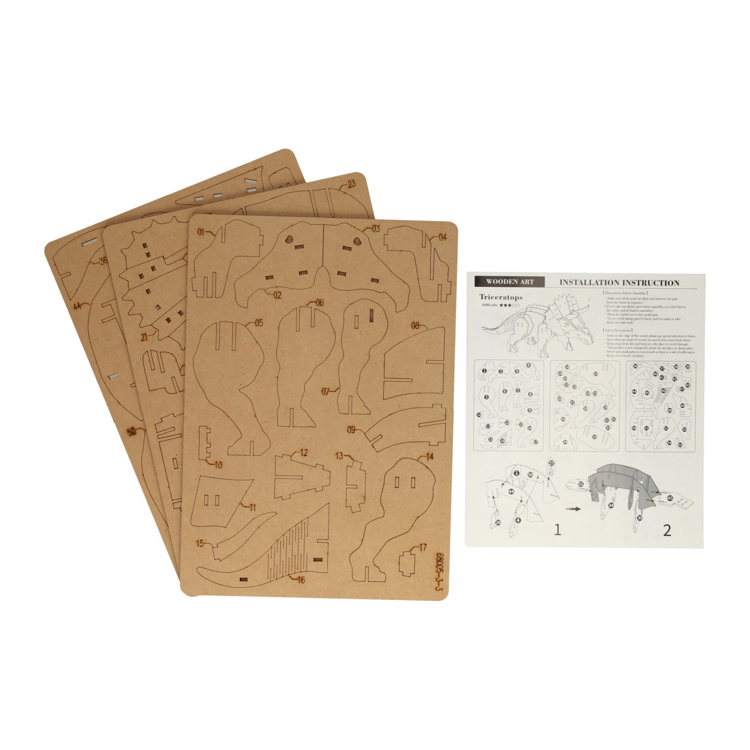 Houten 3D Puzzel Dinosaurus