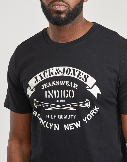 Jack & Jones - JJEJEANS TEE SS O-NECK  23/24 - Noir