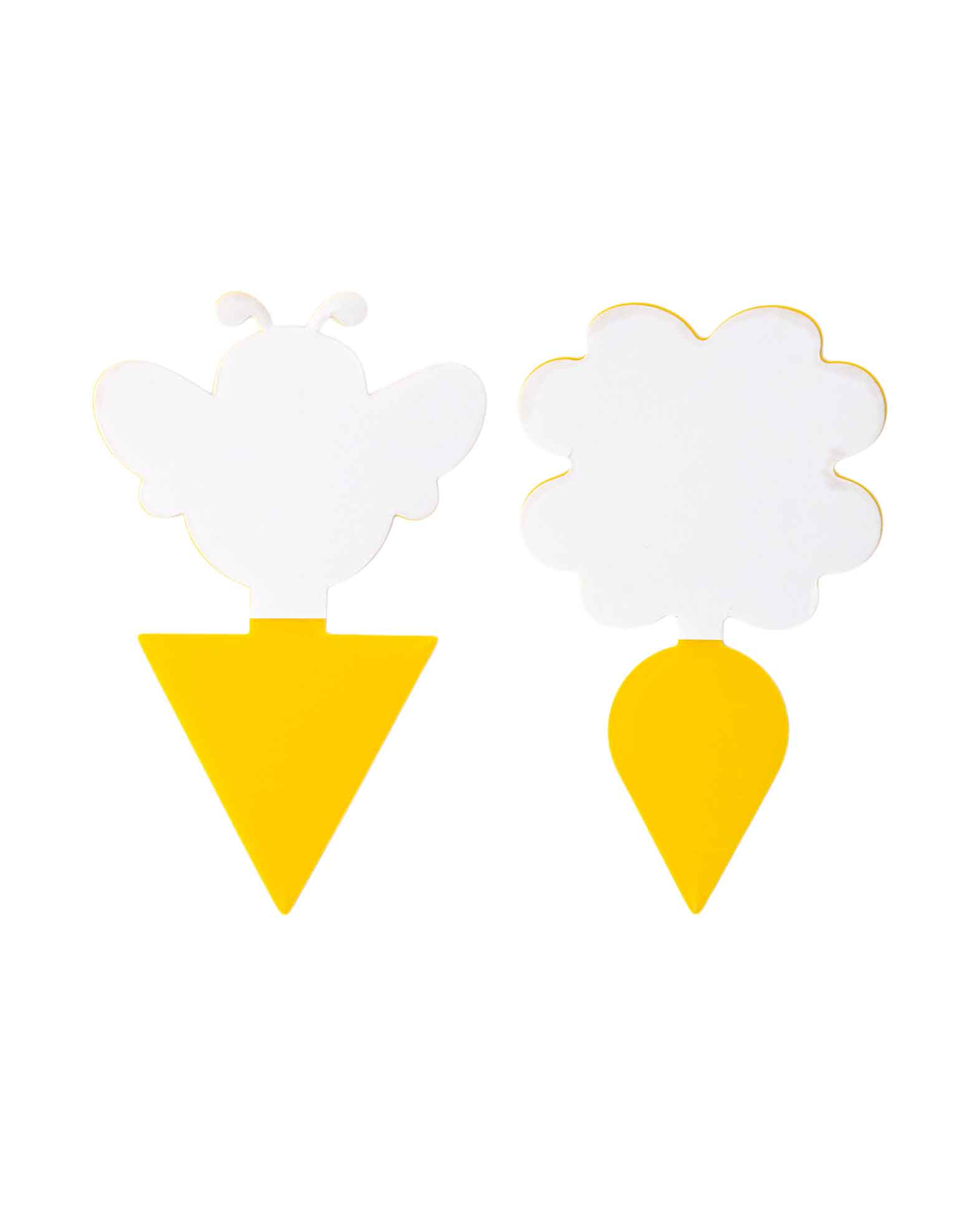 (60er Set) Fruchtfliegen Falle Gelbsticker Trauermücken Klebefalle für Blumentopf / Beet - Blume / Biene