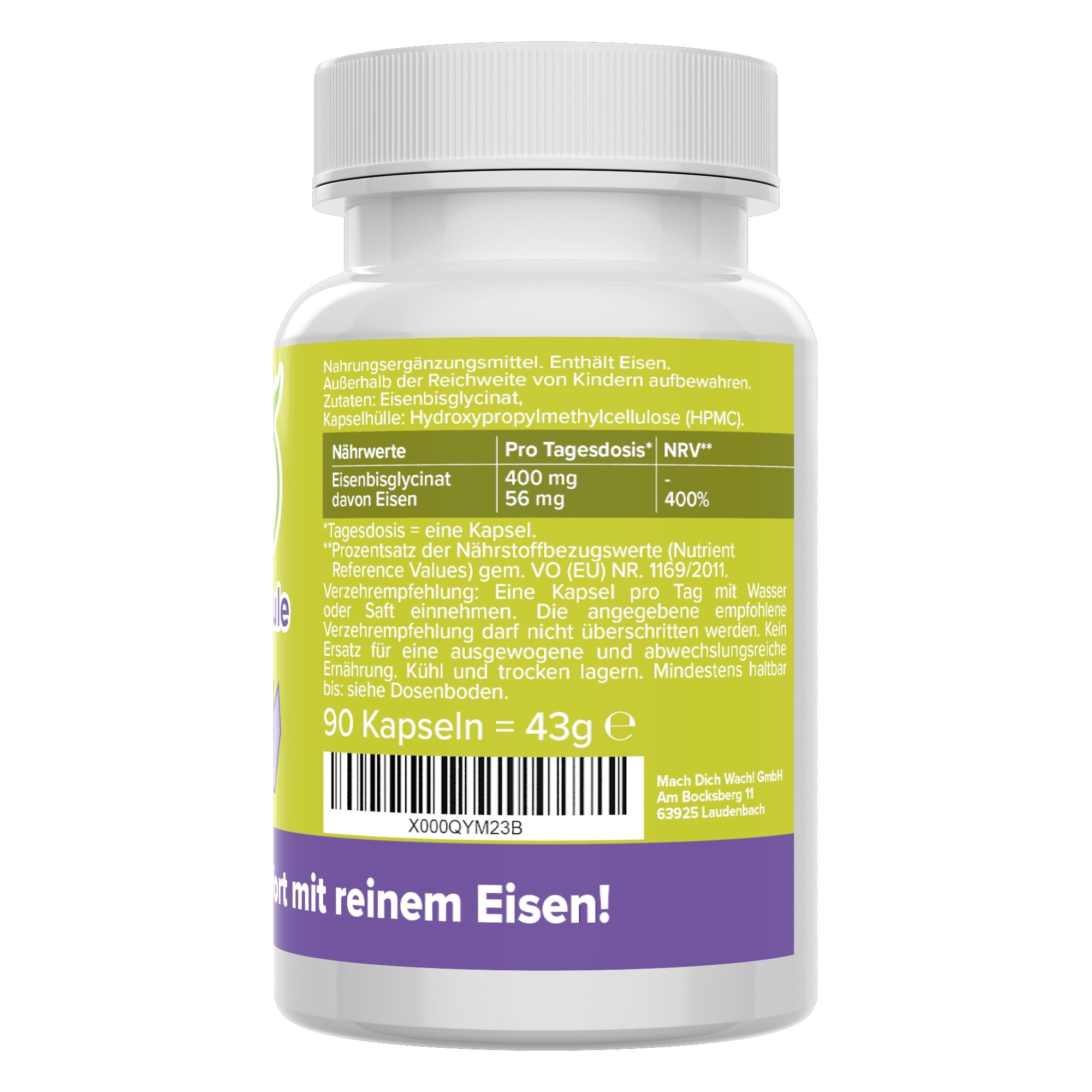Eisen Kapseln - Eisenbisglycinat - Vitamineule®