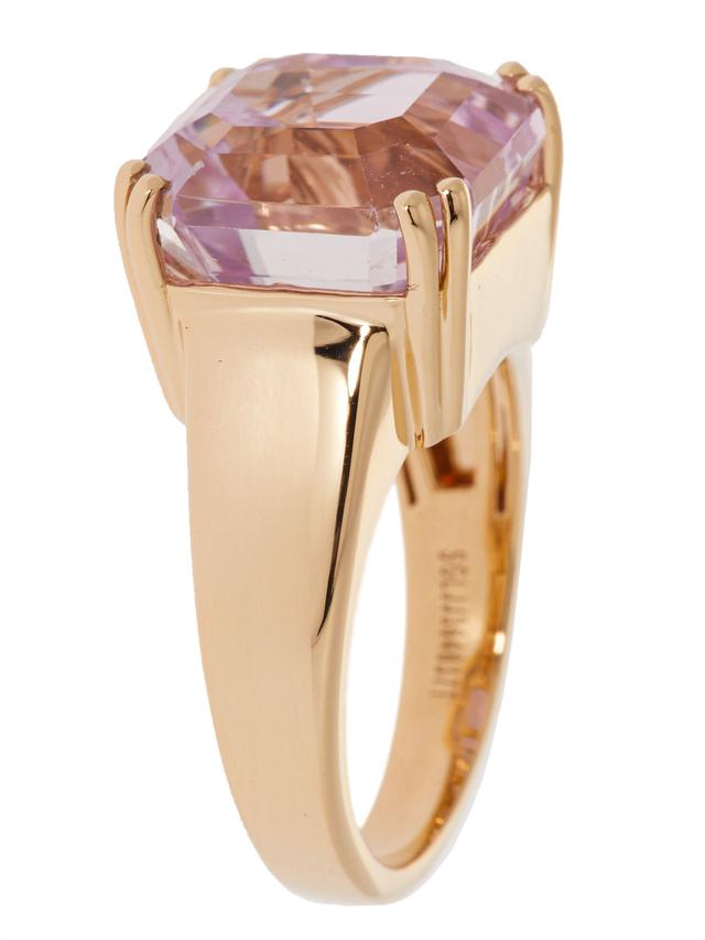 Solitär-Ring, Kunar-Kunzit, AAA, Gelbgold 585