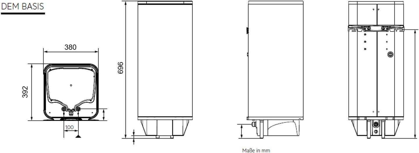 AEG Wandspeicher DEM 30 Basis, Warmwasserboiler 30 Liter, stufenlose Temperaturwahl, Schnellaufheiztaste, 230 V mit Stecker, VDE geprüft, 234196
