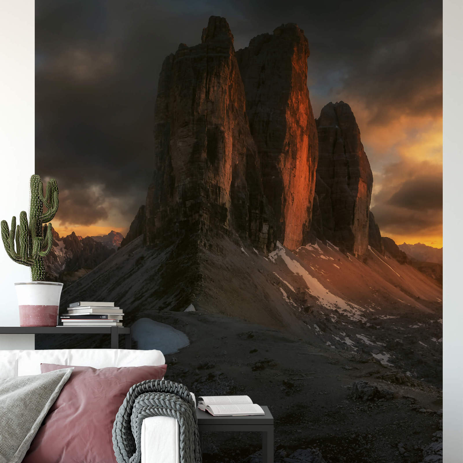 Fototapete DESIGNWALLS 2.0 - braun-orange - Alpen - 2,6 Meter