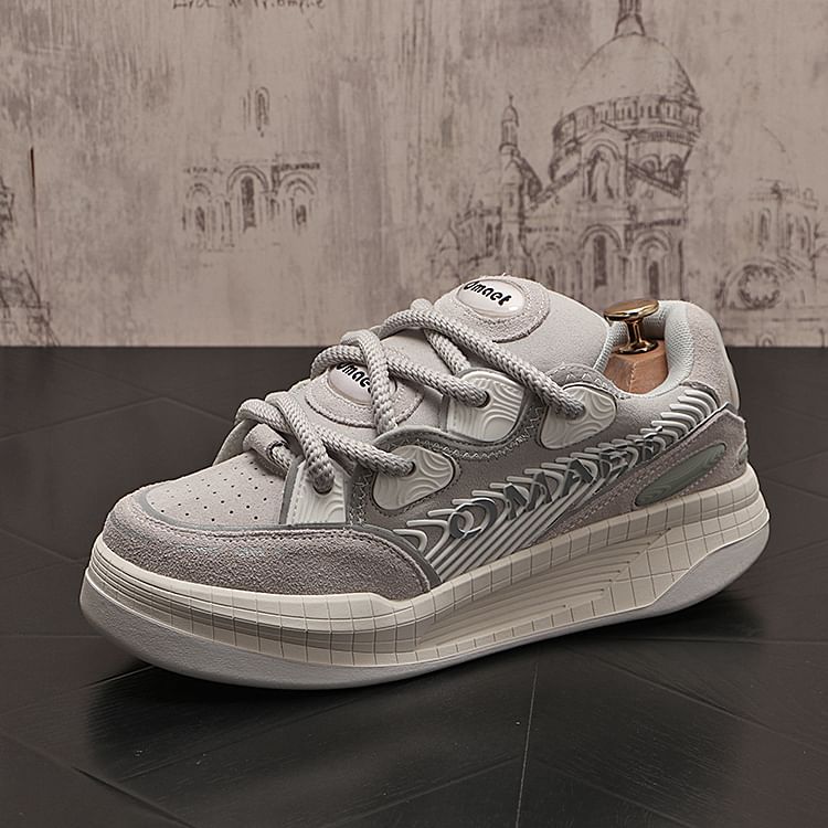 Mr Ozera - Gestreepte accentplatformsneakers