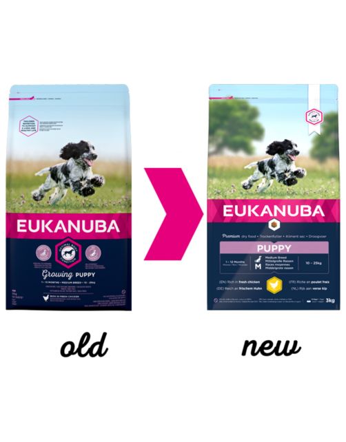 Eukanuba Growing Puppy Medium Breed Kip - Hondenvoer