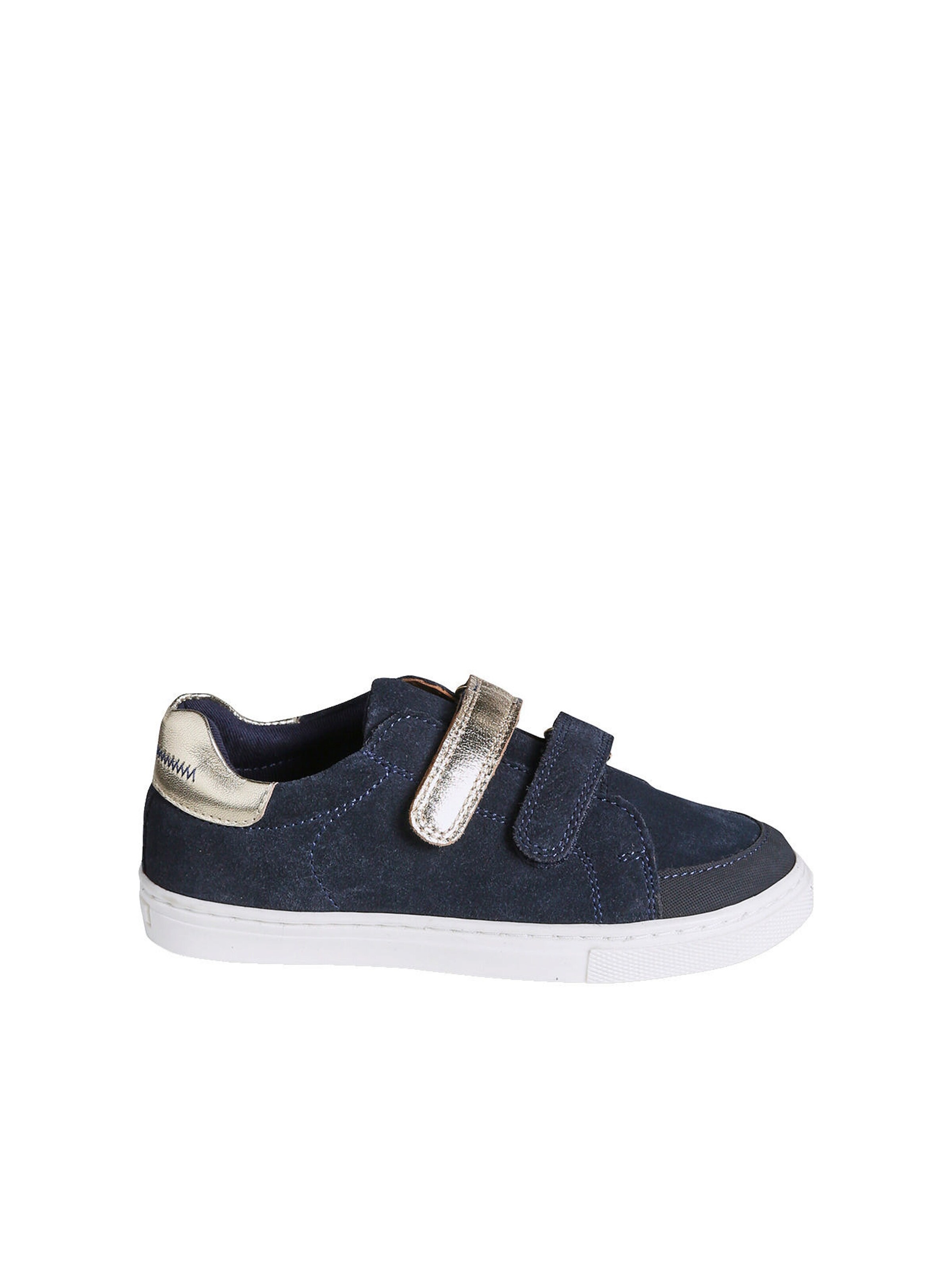 Vertbaudet Mädchen Leder-Sneakers mit 2 Klettriemen braun