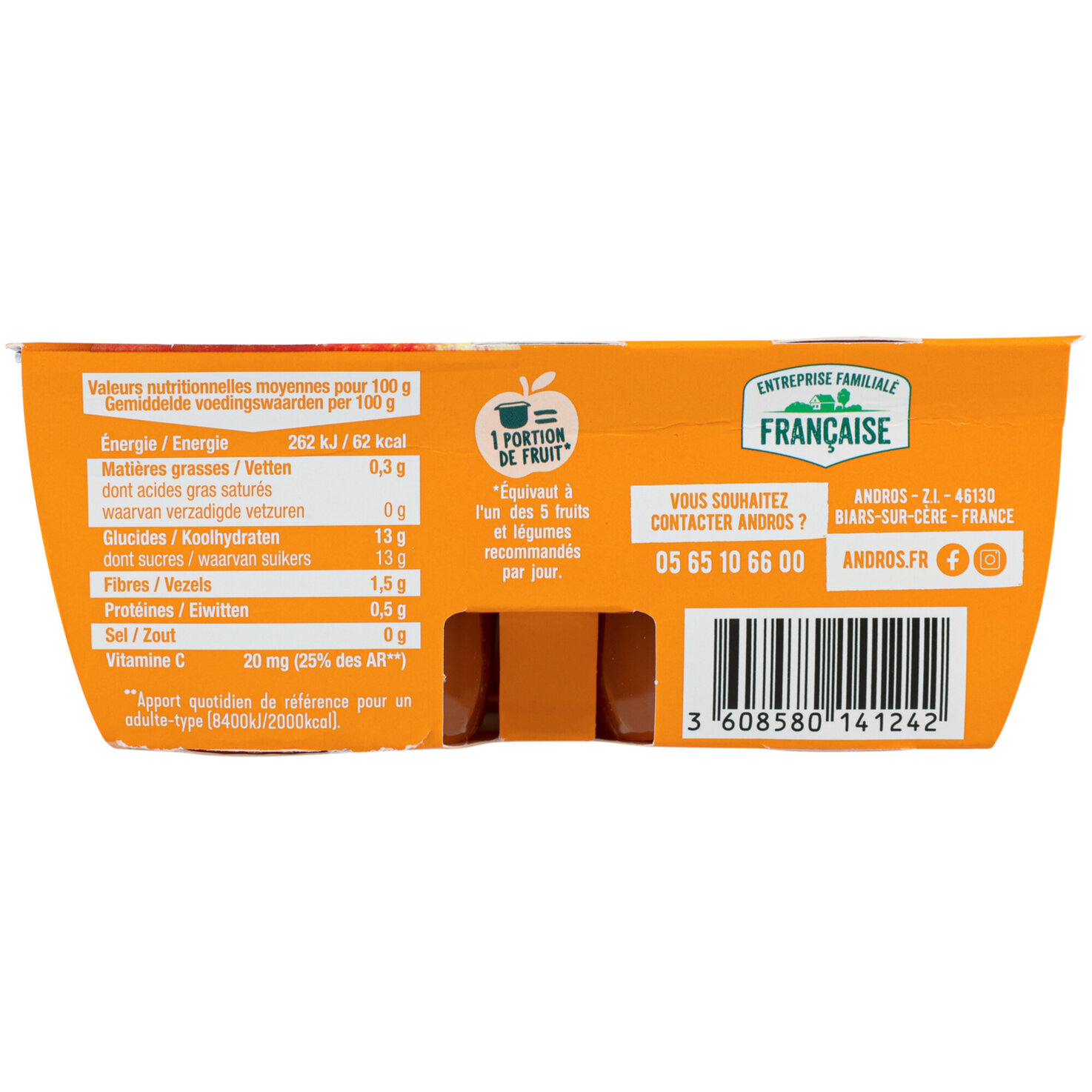 Andros La vie en couleur Orange 4x100g