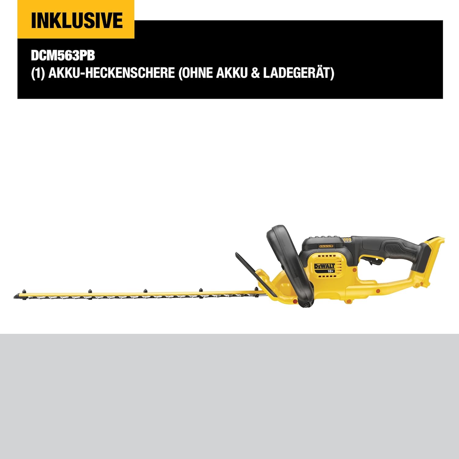bürstenlose Akku-Heckenschere/Strauchschere (18V, 55 cm Schwertlänge, 19 mm Schnittstärke, Lieferung ohne Akku und Ladegerät), DCM563PB