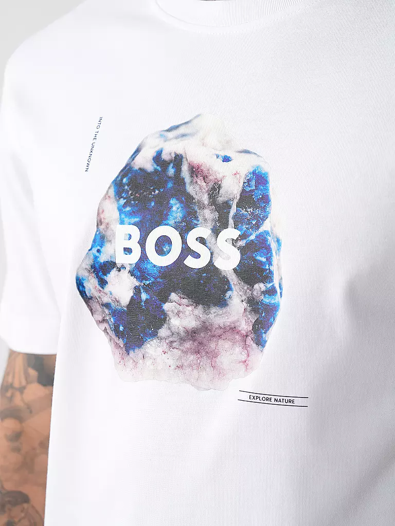 BOSS T-Shirt TE_MOON  weiss
