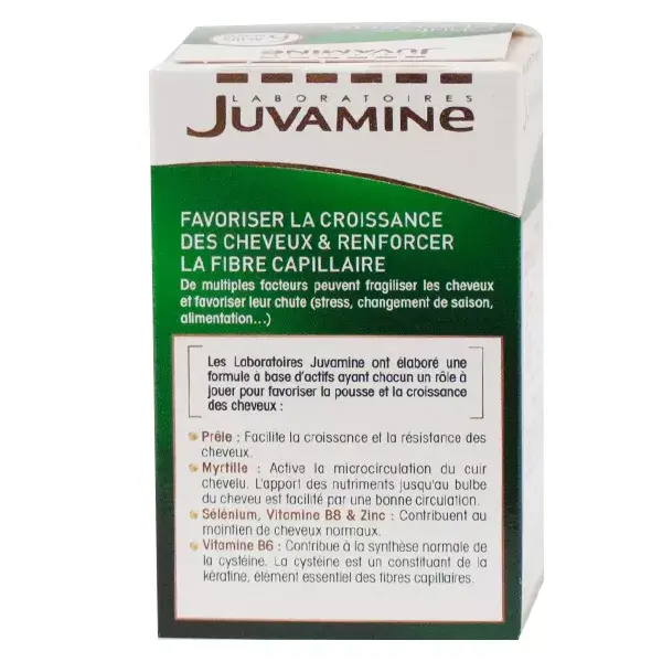 Juvamine para queda de cabelo, 30 comprimidos