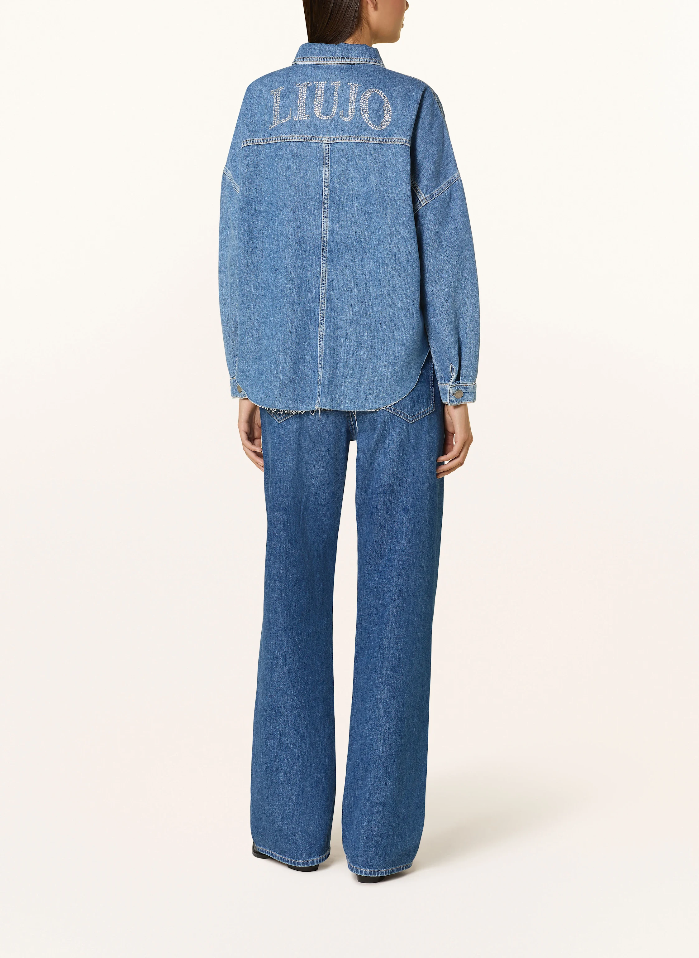 LIU JO Jeansjacke mit Schmucksteinen