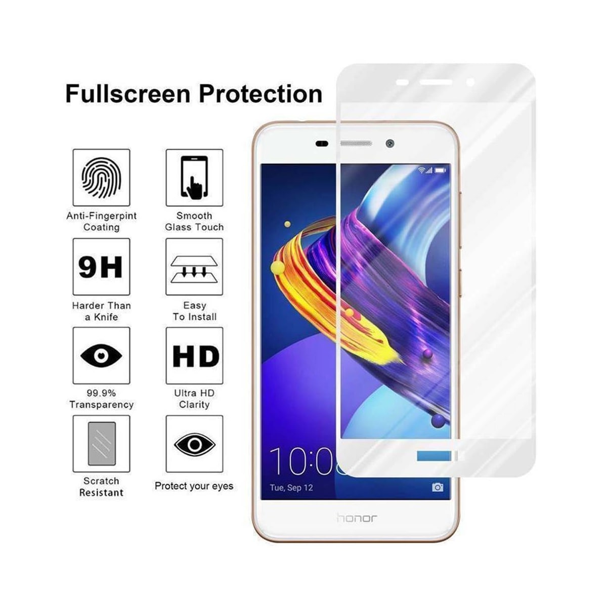 Honor 6C PRO Skjermbeskytter Skärmskydd (hvit)